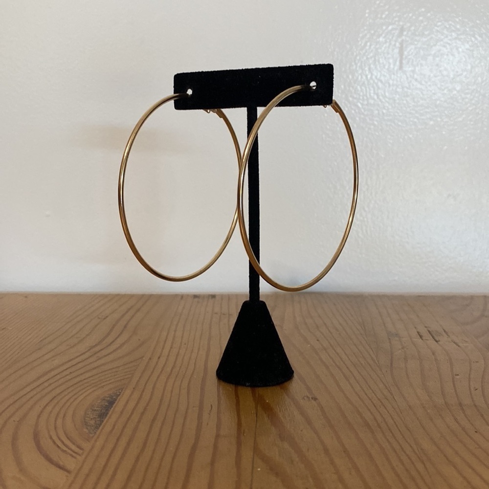 3” Gold Tone Hope Earrings